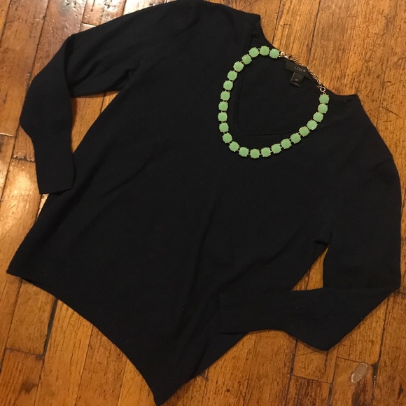 J.Crew Merino V-Neck - Navy - Picture 3 of 6